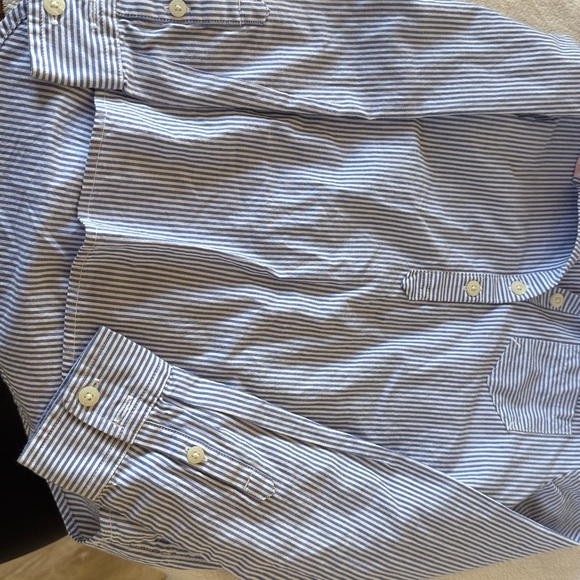 VINEYARD VINES GIRLS' TOP BLUE & WHITE, COLLAR 5/6 - Picture 4 of 4